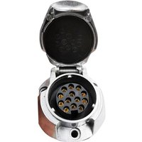 Sjlerst - ebtools 13 Pin Trailer Socket 12V Aluminiumlegierung abs Kupfer Silber Female Trailer Connector für eu Standard Trailer Caravans Trailer Sjlerst - ebtools 13 Pin Trailer Socket 12V Aluminiumlegierung abs Kupfer Silber Female Trailer Connector für eu Standard Trailer Caravans Trailer von SJLERST
