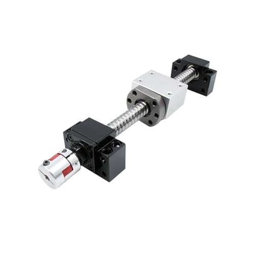 SFU2005 Kugelumlaufspindel-Set, 5 mm Hub und 20 mm C7 mit BKBF15 Halterung + 20H Muttergehäuse + Kupplung D30L40 (850 mm) von SJLOYNWQ