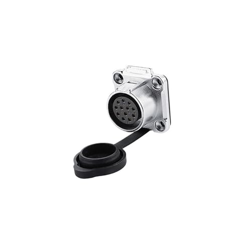 SJLOYNWQ LP-20 Industrielle Luftfahrt-Steckdose 12-adrig 5-Loch 5A Stromsignalanschluss(Flange Female seat) von SJLOYNWQ