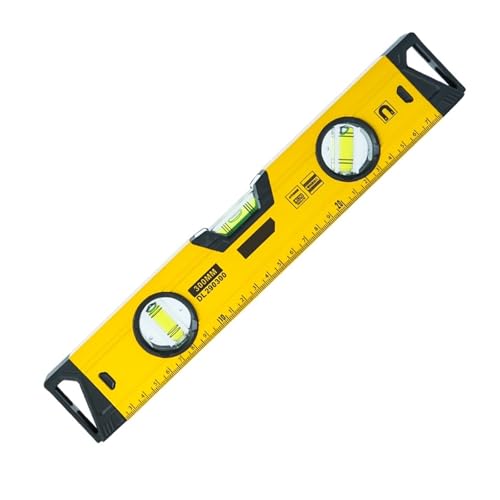 Stoßfeste Aluminium-Wasserwaage mit 3 Libellen, gute Sichtbarkeit(A 300mm) von SJLOYNWQ