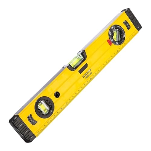 Stoßfeste Aluminium-Wasserwaage mit 3 Libellen, gute Sichtbarkeit(B 400mm) von SJLOYNWQ