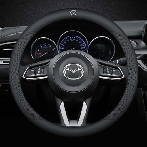 SJPJDGFC Lenkrad Abdeckung, Für Mazda MX-5 NC Anti Rutsch Atmungsaktiv Lenkradhüllen Auto Lenkrad Lenkrad Schutz Jahreszeiten Universell,A von SJPJDGFC