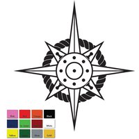 Benutzerdefinierte Windrose Und Seil-Vinyl-Aufkleber von SJPKDesign