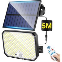 1 x Solar-Wandleuchte für den Außenbereich, 190 LEDs, 1500 lm, 3 Modi, Fernbedienung, IP65, geeignet für den Außenbereich und den Garten 1 x Solar-Wandleuchte für den Außenbereich, 190 LEDs, 1500 lm, 3 Modi, Fernbedienung, IP65, geeignet für den Außenbereich und den Garten von SJQKA