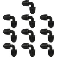 10 Stück 16-mm-Tropfbewässerungs-Winkeladapter, Gartenschlauch-Winkelverbinder, Tropfbewässerungs-Winkeladapter, Winkelgelenk (L-Gelenk) für von SJQKA