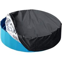 160 cm große, runde, faltbare, tragbare schwarze Hunde-Poolabdeckung 160 cm große, runde, faltbare, tragbare schwarze Hunde-Poolabdeckung von SJQKA