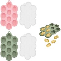 2er-Pack Eiswürfelschalen, Behälter für gefrorenen Slush, Eiswürfelschale, Silikon-Eiswürfelform, Eisform mit Deckel 2er-Pack Eiswürfelschalen, Behälter für gefrorenen Slush, Eiswürfelschale, Silikon-Eiswürfelform, Eisform mit Deckel von SJQKA