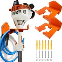 Set mit 2 Aufbewahrungsregalen für Garage, Gartengeräte, Heckenschere, Wandmontage von SJQKA