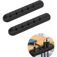 Sjqka - 2er-Pack Kabelbinder für den Schreibtisch Kabelmanagement-Kabelhalter – Telefonkabelhalter für den Schreibtisch für Zuhause, Wohnheim, Büro von SJQKA