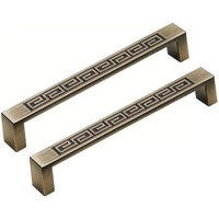 2er-Pack europäischer antiker Einlochgriff, Weinschrank-Kleiderschrank-Schubladentürgriff - 14 cm lang von SJQKA