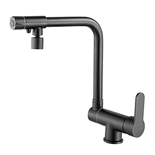 3 Wege Wasserhahn Küche,Vorfenster Küchenarmatur,360° Drehbar Küchenarmatur, 3 In 1 Mischbatterie Für Wasserfilter, Der Wasserhahn Besteht Aus Hochwertigem Messing, Schwarz 3 Wege Wasserhahn Küche,Vorfenster Küchenarmatur,360° Drehbar Küchenarmatur, 3 In 1 Mischbatterie Für Wasserfilter, Der Wasserhahn Besteht Aus Hochwertigem Messing, Schwarz von SJQKA