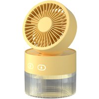 350 ml persönlicher Ventilator und kleiner Luftbefeuchter mit LED-Nachtlicht, 3-in-1 per USB wiederaufladbarer Luftbefeuchter und Tischventilator für von SJQKA