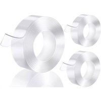 3er-Pack doppelseitiges Klebeband, starker, wasserfester Mehrzweckkleber, spurlos entfernbar, transparente Montagebänder, geeignet für 3er-Pack doppelseitiges Klebeband, starker, wasserfester Mehrzweckkleber, spurlos entfernbar, transparente Montagebänder, geeignet für von SJQKA