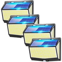 4-teilige Solar-Wandleuchte für den Außenbereich, 468 LED + 2000 lm, mit Bewegungssensor, 3 Modi, IP65 wasserdicht 4-teilige Solar-Wandleuchte für den Außenbereich, 468 LED + 2000 lm, mit Bewegungssensor, 3 Modi, IP65 wasserdicht von SJQKA