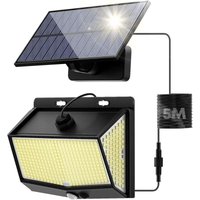 468 LED Solar Wandleuchte Außen, Solar Sicherheitsleuchte mit PIR Bewegungsmelder, 3 Modi, 270° Solar Flutlicht, IP65, 1er Pack von SJQKA