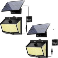 468 LED Solar-Wandleuchte für den Außenbereich, Solar-Sicherheitsleuchte mit PIR-Bewegungsmelder, 3 Modi, 270° Solar-Flutlicht, IP65, 2er-Pack 468 LED Solar-Wandleuchte für den Außenbereich, Solar-Sicherheitsleuchte mit PIR-Bewegungsmelder, 3 Modi, 270° Solar-Flutlicht, IP65, 2er-Pack von SJQKA
