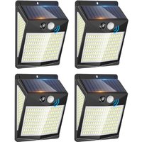 4er-Pack Solar-LED-Flutlichter für den Außenbereich mit Bewegungsmelder, 238 LEDs, 3 Modi, IP65 wasserdicht, für Garten, Hof, Terrasse, Garage und von SJQKA