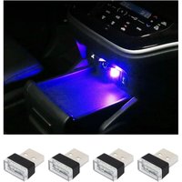 4er-Pack USB-LED-Atmosphärenlichter für den Autoinnenraum, dekorative USB-Nachtlichter, tragbares Atmosphärenbeleuchtungsset, universelles von SJQKA