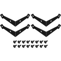 4er-Pack dekorative Eckverbinder – 7,4 x 7,4 x 2,1 cm – Eckenschutz aus Metall mit Schrauben für Holzmöbel – Schwarz 4er-Pack dekorative Eckverbinder – 7,4 x 7,4 x 2,1 cm – Eckenschutz aus Metall mit Schrauben für Holzmöbel – Schwarz von SJQKA