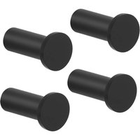 4er-Pack runde Wandhaken zum Einschrauben, robuste Edelstahl-Handtuchhalter für Bad, Schlafzimmer, Küche, Eingangsbereich, 16 x 35 mm, Schwarz 4er-Pack runde Wandhaken zum Einschrauben, robuste Edelstahl-Handtuchhalter für Bad, Schlafzimmer, Küche, Eingangsbereich, 16 x 35 mm, Schwarz von SJQKA