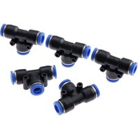 Sjqka - 5-teilige Gartenschlauchverbinder, Wasserhahnverbinder, pneumatischer 3-Wege-Schnellverbinder, 8-mm-Steckverbinder zum Verbinden von von SJQKA