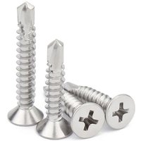 Sjqka - 50 Stück 4,8 x 38 mm Kreuzschlitz-Senkkopf-Bohrschrauben, Edelstahl 304, Mehrzweck-Blechschrauben für Metallbleche, Holz, Trockenbau Sjqka - 50 Stück 4,8 x 38 mm Kreuzschlitz-Senkkopf-Bohrschrauben, Edelstahl 304, Mehrzweck-Blechschrauben für Metallbleche, Holz, Trockenbau von SJQKA