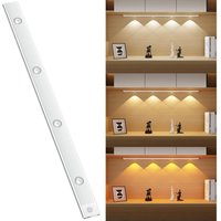 60 cm große, wiederaufladbare LED-Leuchte mit Bewegungsmelder, kabellose Innenbeleuchtung, LED-Unterbauleuchte für die Küche, 3 Farben und von SJQKA