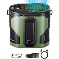 Allzweck-Gürtelventilator, persönlicher Ventilator, tragbarer Ventilator – kabelloser Handventilator mit 100 Geschwindigkeiten und Taschenlampe für von SJQKA