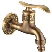 Antiker Messing-Waschmaschinenhahn, Wandmontierter Kaltwasserhahn für Waschmaschinen im Badezimmer Antiker Messing-Waschmaschinenhahn, Wandmontierter Kaltwasserhahn für Waschmaschinen im Badezimmer von SJQKA