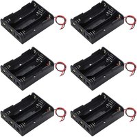 Packung mit 6 18650 3,7V Batteriehaltern, Aufbewahrungsbox aus Kunststoff mit leitfähigem Draht (3 Punkte) von SJQKA