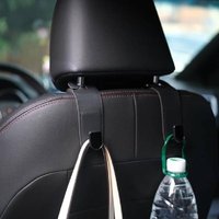 Sjqka - Autohaken, 2er-Pack Lederhaken zur Autoaufbewahrung, universelle Haken für die Kopfstütze des Auto-Rücksitzes zum Aufhängen von Taschen, von SJQKA