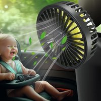 Sjqka - Autositzventilator, USB-betrieben, Auto-Rücksitzventilator, geeignet für Babys und Kinder (keine Batterie) von SJQKA