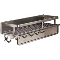 Sjqka - Badezimmerregal, Eck-Duschregal, wandmontiertes Küchenregal aus Aluminium (40 cm mit Querstange) von SJQKA