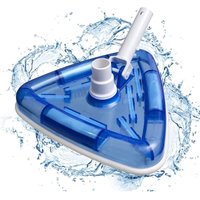 Sjqka - Bodenbürste für Poolsauger, dreieckiger, gewichteter, durchsichtiger Poolsaugerkopf mit Standardgriff von SJQKA