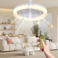 Deckenventilator-Kronleuchter, E27-Deckenventilator-Kronleuchter mit Fernbedienung, für Schlafzimmer, Wohnzimmer und mehr von SJQKA