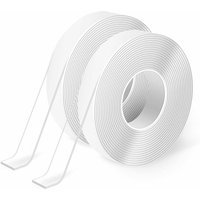 Sjqka - Doppelseitig extra stark (3 m), robustes doppelseitiges Klebeband, streifenfrei, wiederablösbar, wiederverwendbar von SJQKA