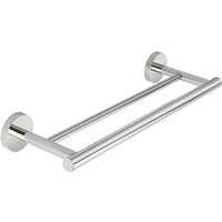 Doppelter, wandmontierter Handtuchhalter aus Edelstahl 304, runder Sockel, polierte Oberfläche, 450 cm, für Toiletten Doppelter, wandmontierter Handtuchhalter aus Edelstahl 304, runder Sockel, polierte Oberfläche, 450 cm, für Toiletten von SJQKA