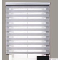 Durchstoßfeste Jalousien, doppellagige, wasserdichte Verdunkelungsvorhänge für Badezimmer, Balkon, Schlafzimmer, 100 x 150 cm, Grau, einfache Montage von SJQKA