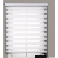 Durchstoßfeste Jalousien, doppellagige, wasserdichte Verdunkelungsvorhänge für Badezimmer, Balkon, Schlafzimmer, 100 x 150 cm, Weiß, einfache Montage von SJQKA