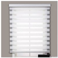 Durchstoßfeste Jalousien, doppellagige, wasserdichte Verdunkelungsvorhänge für Badezimmer, Balkon, Schlafzimmer, 70 x 150 cm, Weiß, einfache Montage von SJQKA