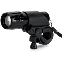 Fahrradlampe, 7W fokussierbare Taschenlampe, 2000 Lumen, 3 Modi, LED-Taschenlampenhalterung (Schwarz) von SJQKA
