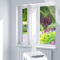 Fensterdichtung für tragbare Klimaanlagen, 400 cm Fensterdichtungssatz für tragbare Klimaanlagen mit Doppelreißverschluss, geeignet für tragbare von SJQKA