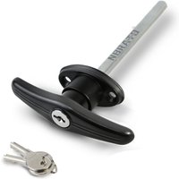 Garagentorschloss mit abschließbarem T-Griff aus Zinklegierung, langes Schlosszubehör für Schuppen und Nebengebäude Garagentorschloss mit abschließbarem T-Griff aus Zinklegierung, langes Schlosszubehör für Schuppen und Nebengebäude von SJQKA