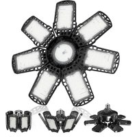 LED-Garagenbeleuchtung, 7000 K, verstellbare Beleuchtung mit 7 und 1 verstellbaren Paneelen, E26/E27 LED-Werkstatt-Deckenleuchte für Lagerhalle, LED-Garagenbeleuchtung, 7000 K, verstellbare Beleuchtung mit 7 und 1 verstellbaren Paneelen, E26/E27 LED-Werkstatt-Deckenleuchte für Lagerhalle, von SJQKA