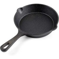 Gusseiserne Pfanne Ø 16 cm mit Griff, Ausgießer, Kochzubehör, natürlicher Antihaftbeschichtung, für Küche und Garten, vielseitig einsetzbar Gusseiserne Pfanne Ø 16 cm mit Griff, Ausgießer, Kochzubehör, natürlicher Antihaftbeschichtung, für Küche und Garten, vielseitig einsetzbar von SJQKA