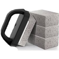 Hochleistungs-Grillreiniger – Grillreinigungsstein mit Griff – Bimsstein zur Entfernung von Flecken von Grill, Pool und Spüle (4er-Pack) von SJQKA