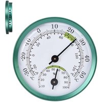 Hochpräzises elektronisches Mini-Thermometer und Hygrometer für den Innenbereich, Instrument aus grüner Aluminiumlegierung von SJQKA