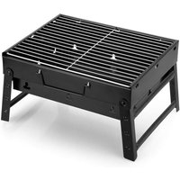 Holzkohlegrill, 400 x 270 x 200 mm, tragbarer, zusammenklappbarer, abnehmbarer Stahlgrill für Picknick, Reisen, Garten, Camping Holzkohlegrill, 400 x 270 x 200 mm, tragbarer, zusammenklappbarer, abnehmbarer Stahlgrill für Picknick, Reisen, Garten, Camping von SJQKA
