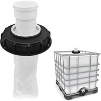 IBC-Deckelfilter, IBC-Tankzubehör, 165 mm Nylon-Filterabdeckung mit Netzfilter, Tonfass-Oberabdeckung für IBC-Regenwassertank/gerader Kopf von SJQKA