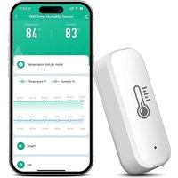 Intelligentes ZigBee Tuya Temperatur- und Feuchtigkeitssensor-Thermometer/Hygrometer mit App-Steuerung und Alarmfunktion. Kompatibel mit Alexa und von SJQKA
